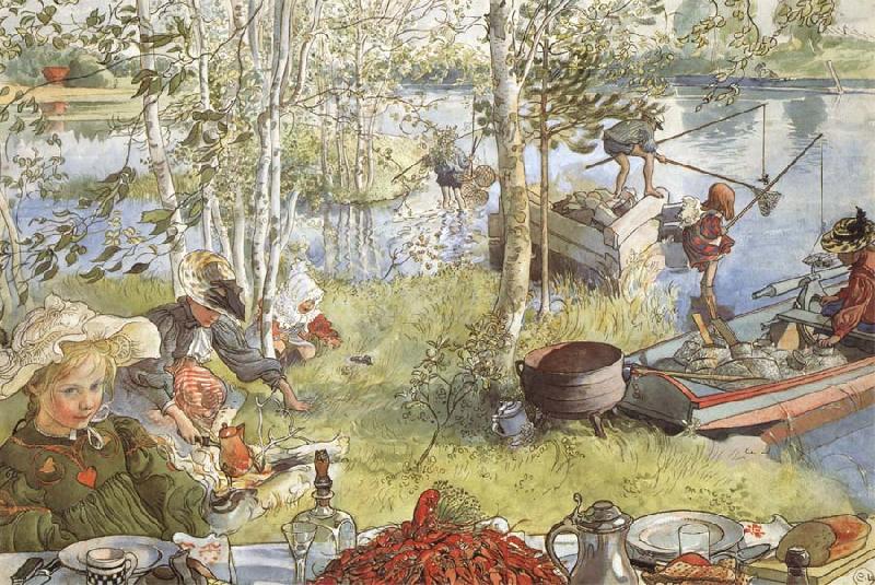 Carl Larsson The Crayfish Season Opens china oil painting image